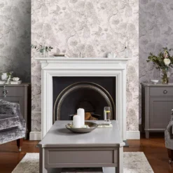 Laura Ashley A Birtle Dove Grey Floral Smooth Wallpaper -Laura Ashley a birtle dove grey floral smooth wallpaper5011583514094 21i bq