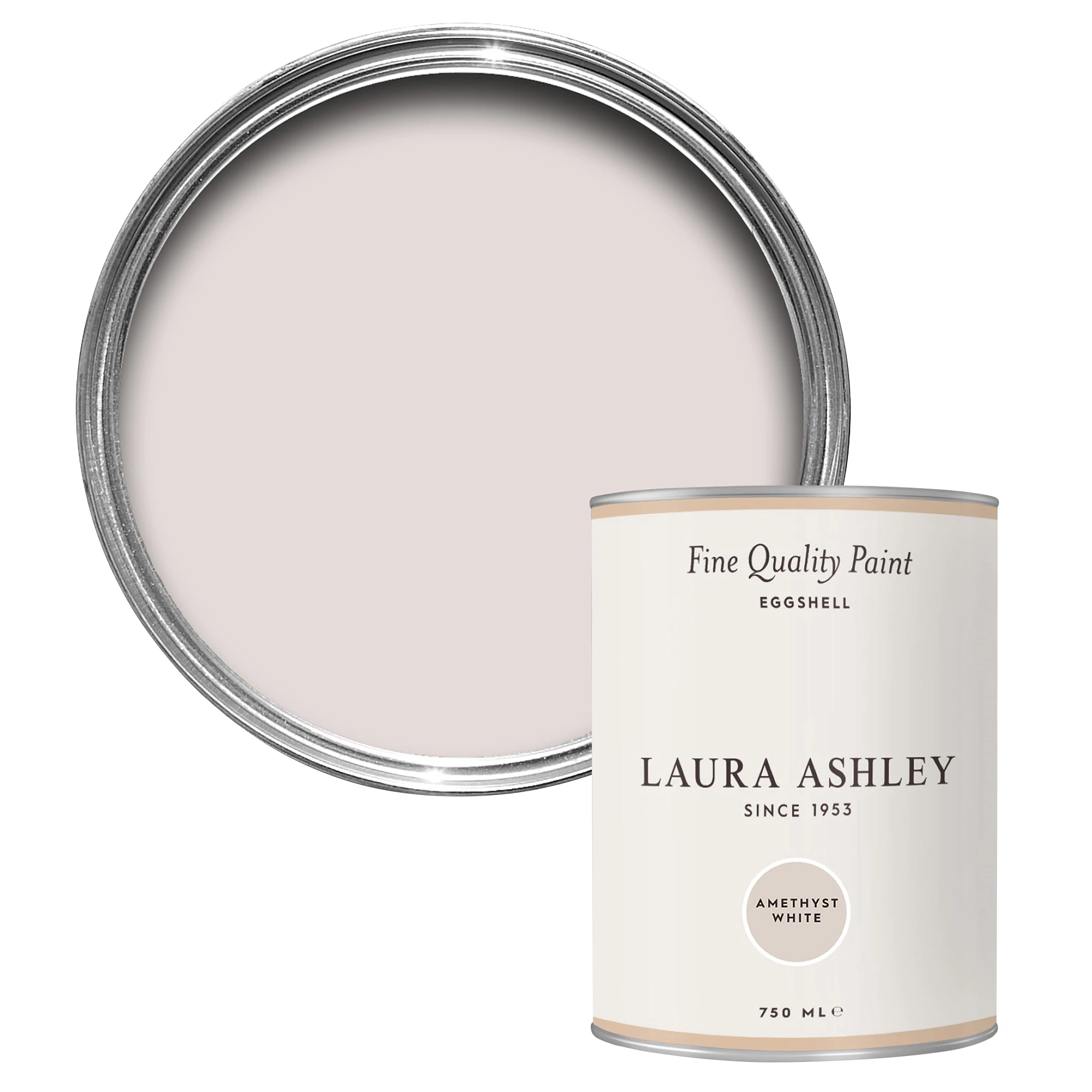 Laura Ashley Amethyst White Eggshell Emulsion Paint, 750ml 3 Laura Ashley Amethyst White Eggshell Emulsion Paint, 750ml