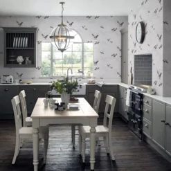 Laura Ashley Animalia Bird Silver Effect Smooth Wallpaper -Laura Ashley laura ashley animalia bird silver effect smooth wallpaper5011583468267 20i bq