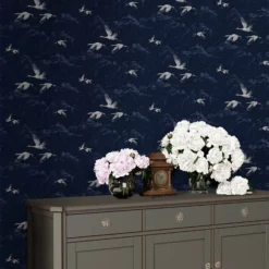 Laura Ashley Animalia Midnight Animal Smooth Wallpaper -Laura Ashley laura ashley animalia midnight animal smooth wallpaper5011583486384 20i bq