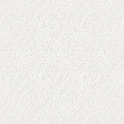 Laura Ashley Annecy White Damask Smooth Wallpaper