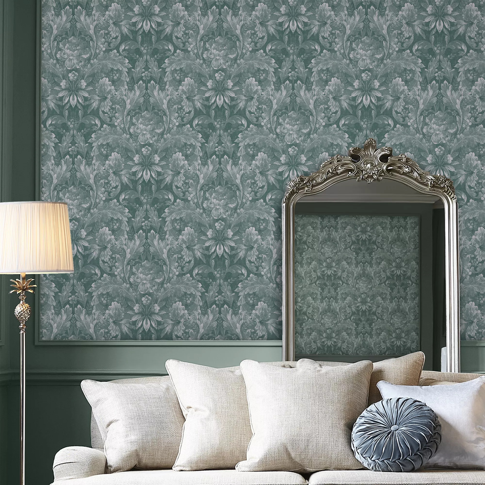 Laura Ashley Apolline Green Contemporary Smooth Wallpaper 7 Laura Ashley Apolline Green Contemporary Smooth Wallpaper - Image 5