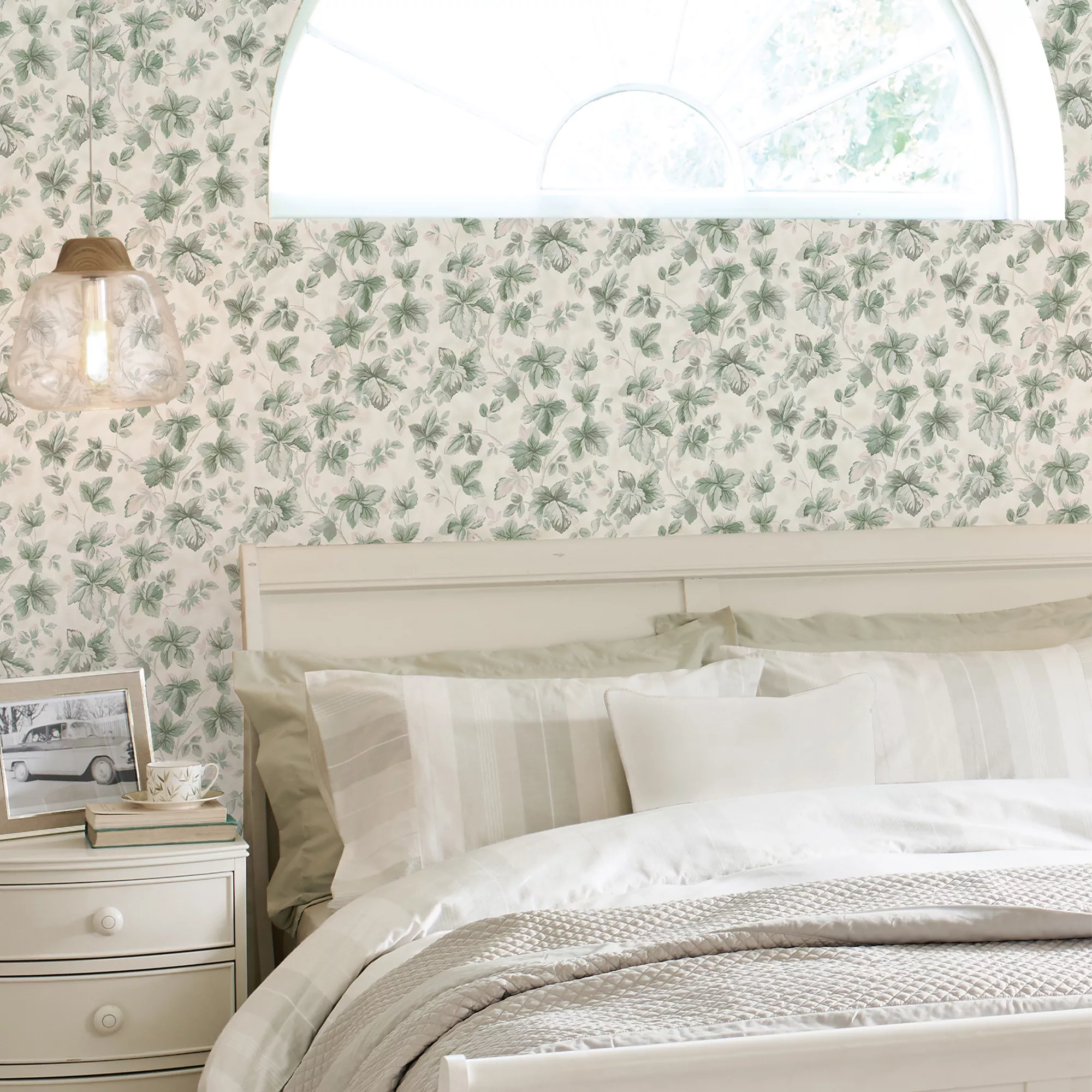 Laura Ashley Autumn Sage Green Leaves Smooth Wallpaper 7 Laura Ashley Autumn Sage Green Leaves Smooth Wallpaper - Image 5