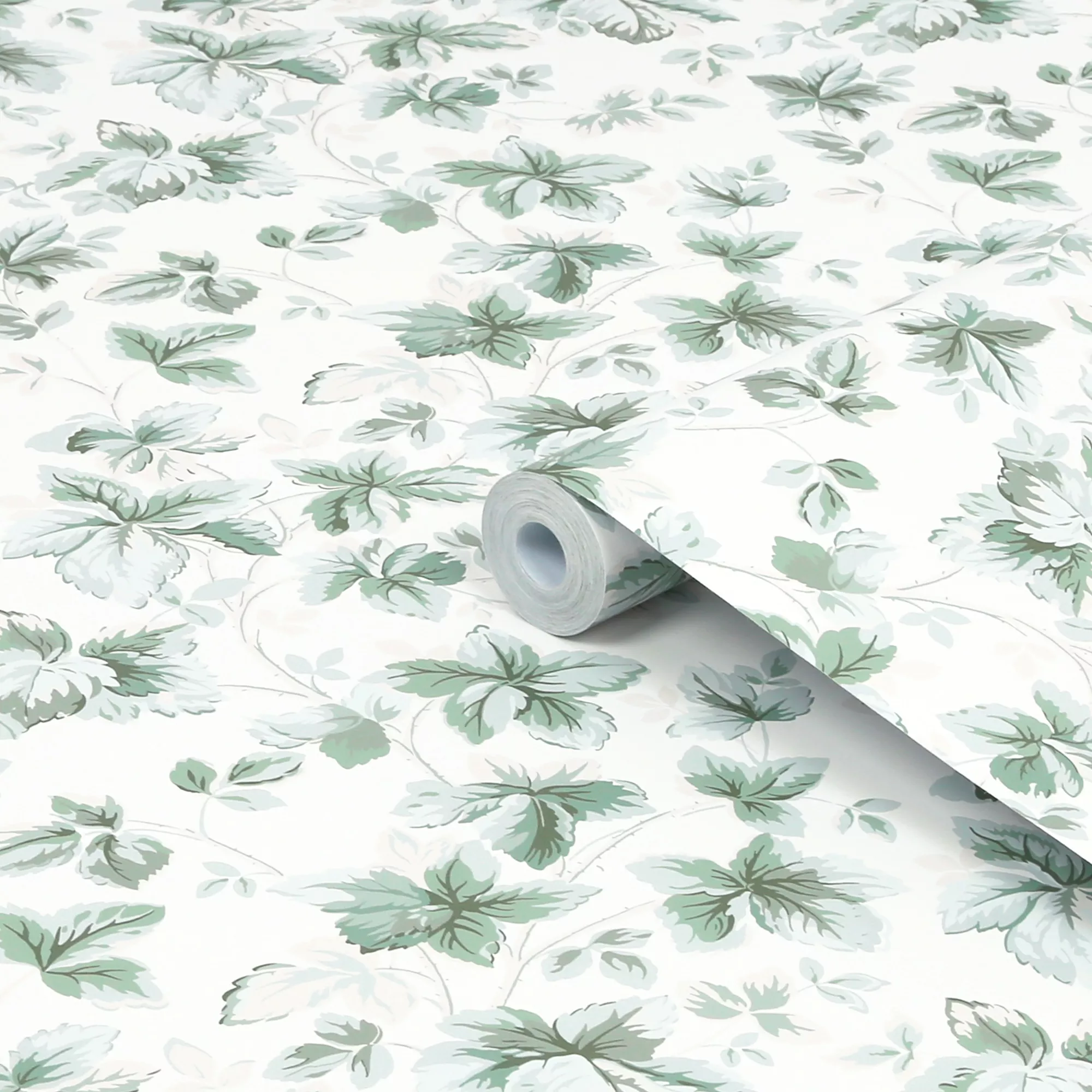 Laura Ashley Autumn Sage Green Leaves Smooth Wallpaper 3 Laura Ashley Autumn Sage Green Leaves Smooth Wallpaper