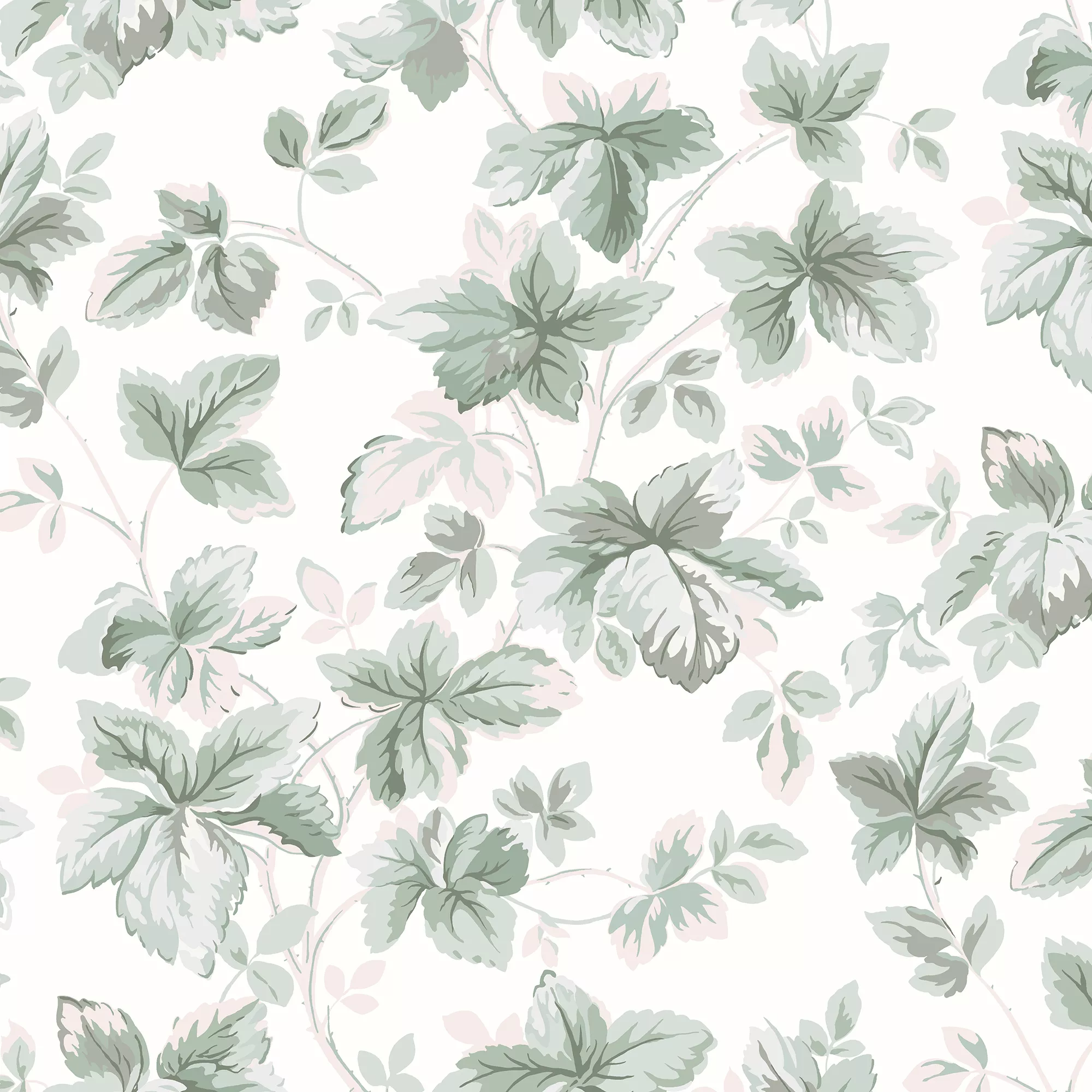 Laura Ashley Autumn Sage Green Leaves Smooth Wallpaper 6 Laura Ashley Autumn Sage Green Leaves Smooth Wallpaper - Image 4