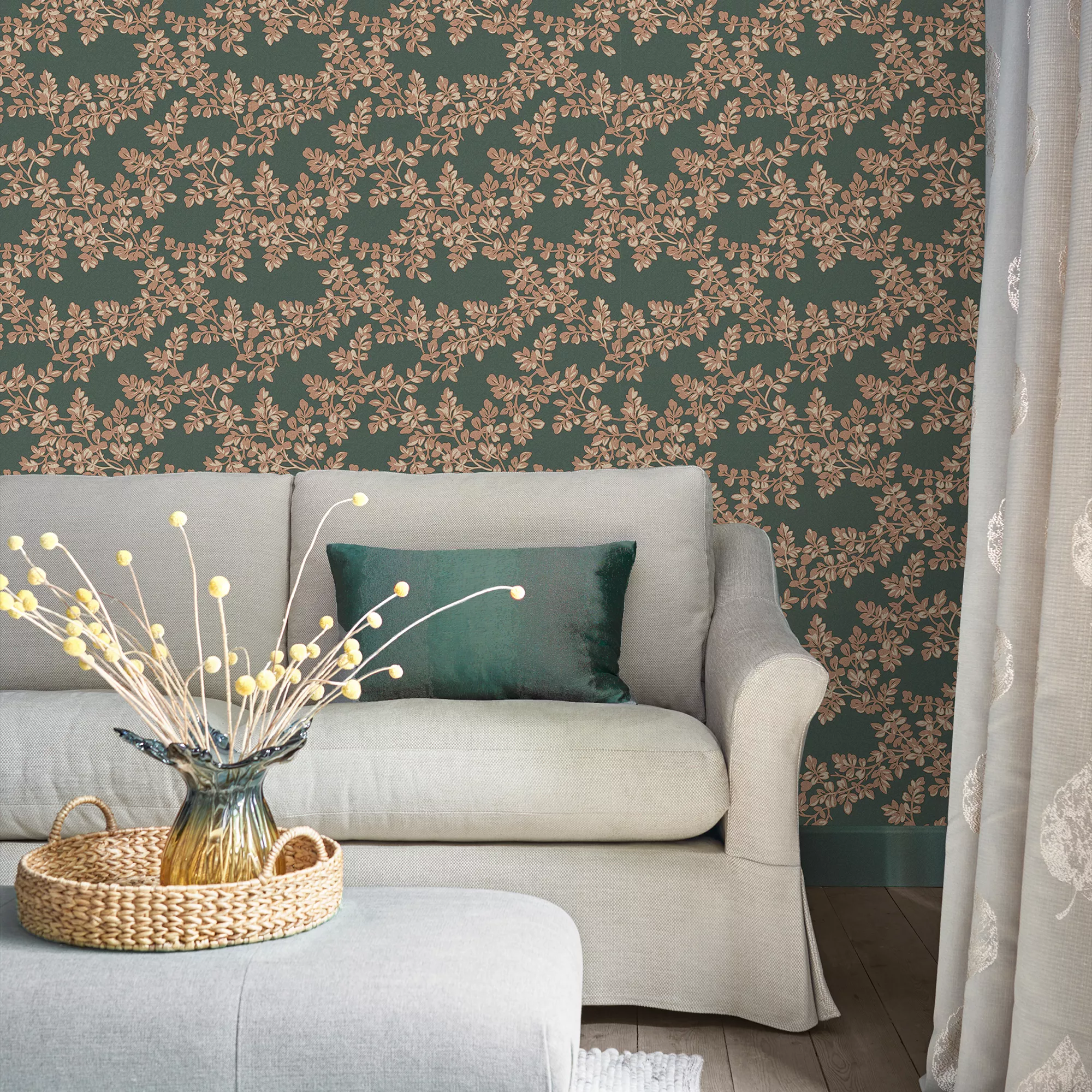 Laura Ashley Burnham Fern Trail Smooth Wallpaper 6 Laura Ashley Burnham Fern Trail Smooth Wallpaper - Image 4