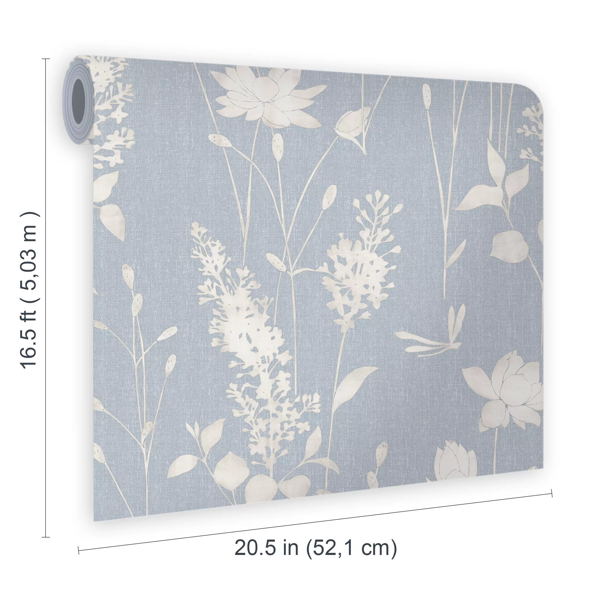 Laura Ashley Chalk Blue Dragonfly Garden Smooth Wallpaper 8 Laura Ashley Chalk Blue Dragonfly Garden Smooth Wallpaper - Image 6
