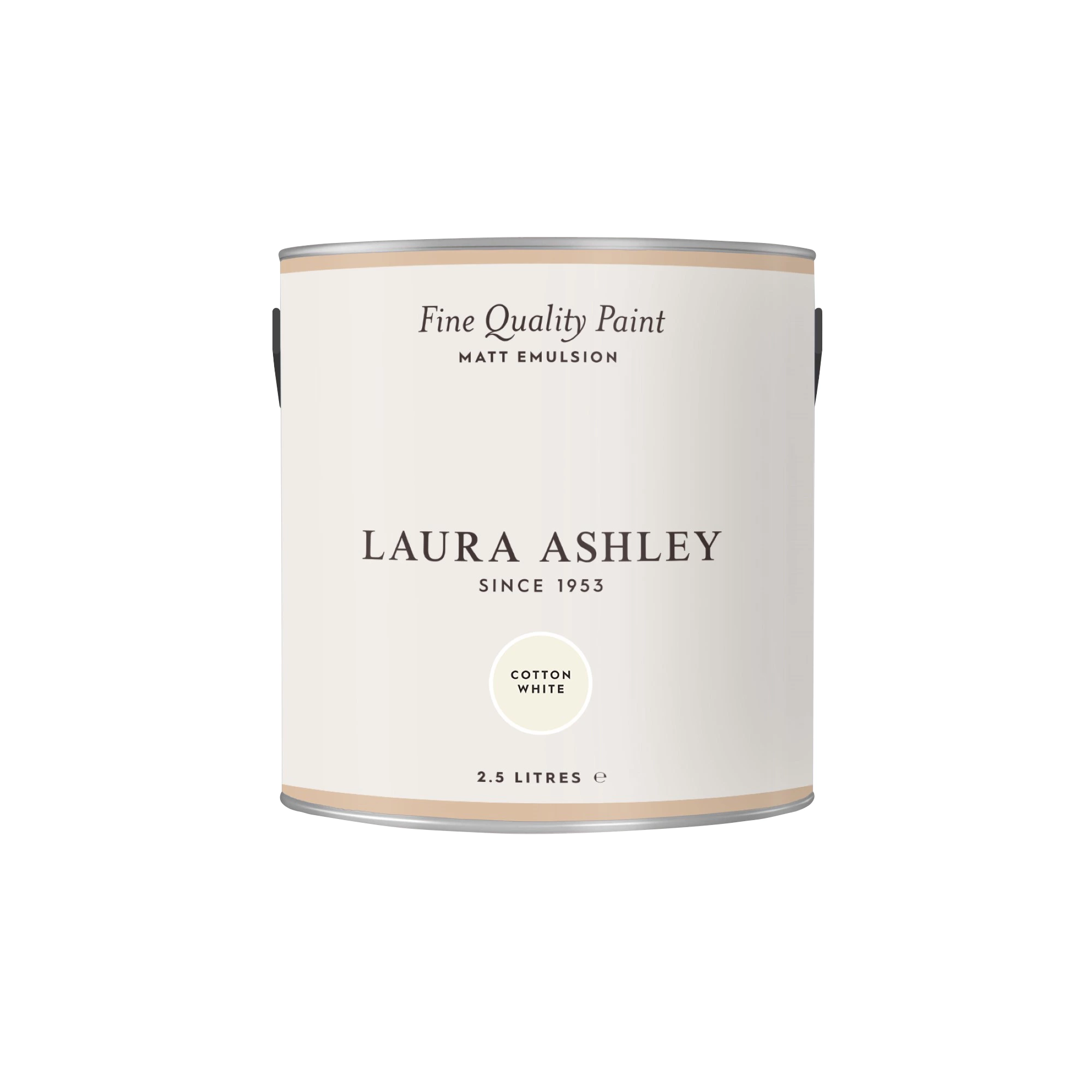 Laura Ashley Cotton White Matt Emulsion Paint, 2.5L 6 Laura Ashley Cotton White Matt Emulsion Paint, 2.5L - Image 4