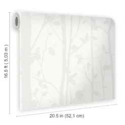 Laura Ashley Cottonwood Pearlescent White Trail Smooth Wallpaper -Laura Ashley laura ashley cottonwood pearlescent white trail smooth wallpaper5011583466676 02t bq