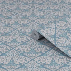 Laura Ashley Country Charm Blue Classical Smooth Wallpaper