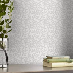 Laura Ashley Country Charm Grey Leaves Smooth Wallpaper -Laura Ashley laura ashley country charm grey leaves smooth wallpaper5011583492989 20i bq