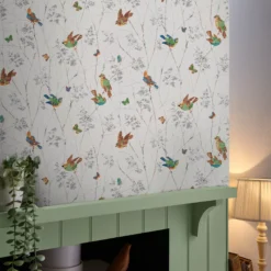 Laura Ashley Country Charm Natural Animal Smooth Wallpaper -Laura Ashley laura ashley country charm natural animal smooth wallpaper5011583492866 21i bq