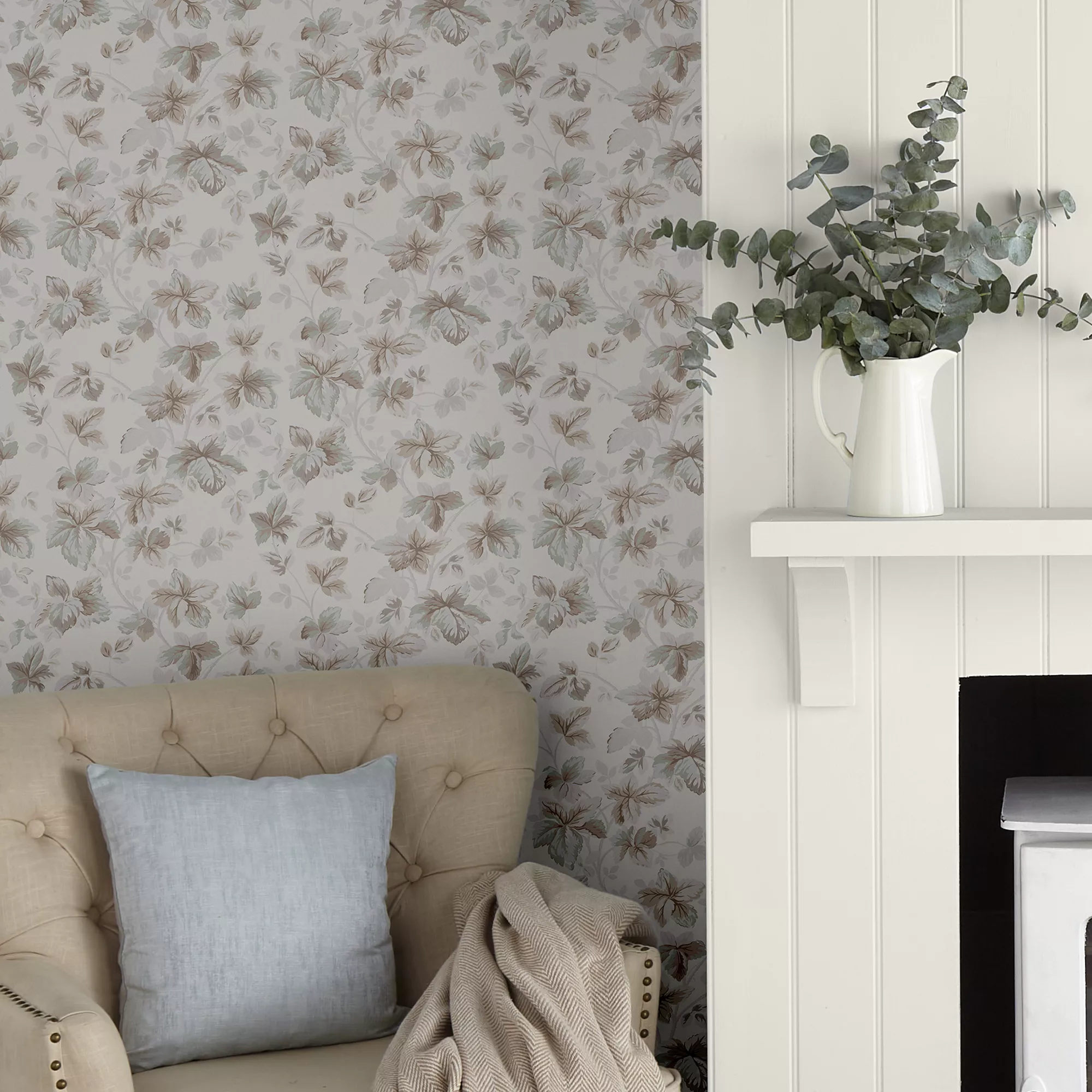 Laura Ashley Country Charm Natural Leaves Smooth Wallpaper 6 Laura Ashley Country Charm Natural Leaves Smooth Wallpaper - Image 4