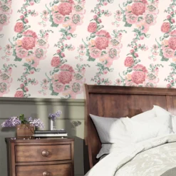 Laura Ashley Country Charm Pink Floral Smooth Wallpaper -Laura Ashley laura ashley country charm pink floral smooth wallpaper5011583524178 20i bq