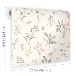 Laura Ashley Country Charm Pink Leaves Smooth Wallpaper -Laura Ashley laura ashley country charm pink leaves smooth wallpaper5011583524208 02t bq