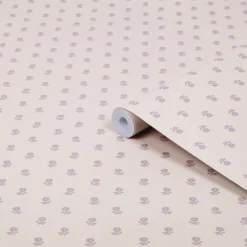 Laura Ashley Daisy Purple, Pink Kids Smooth Wallpaper