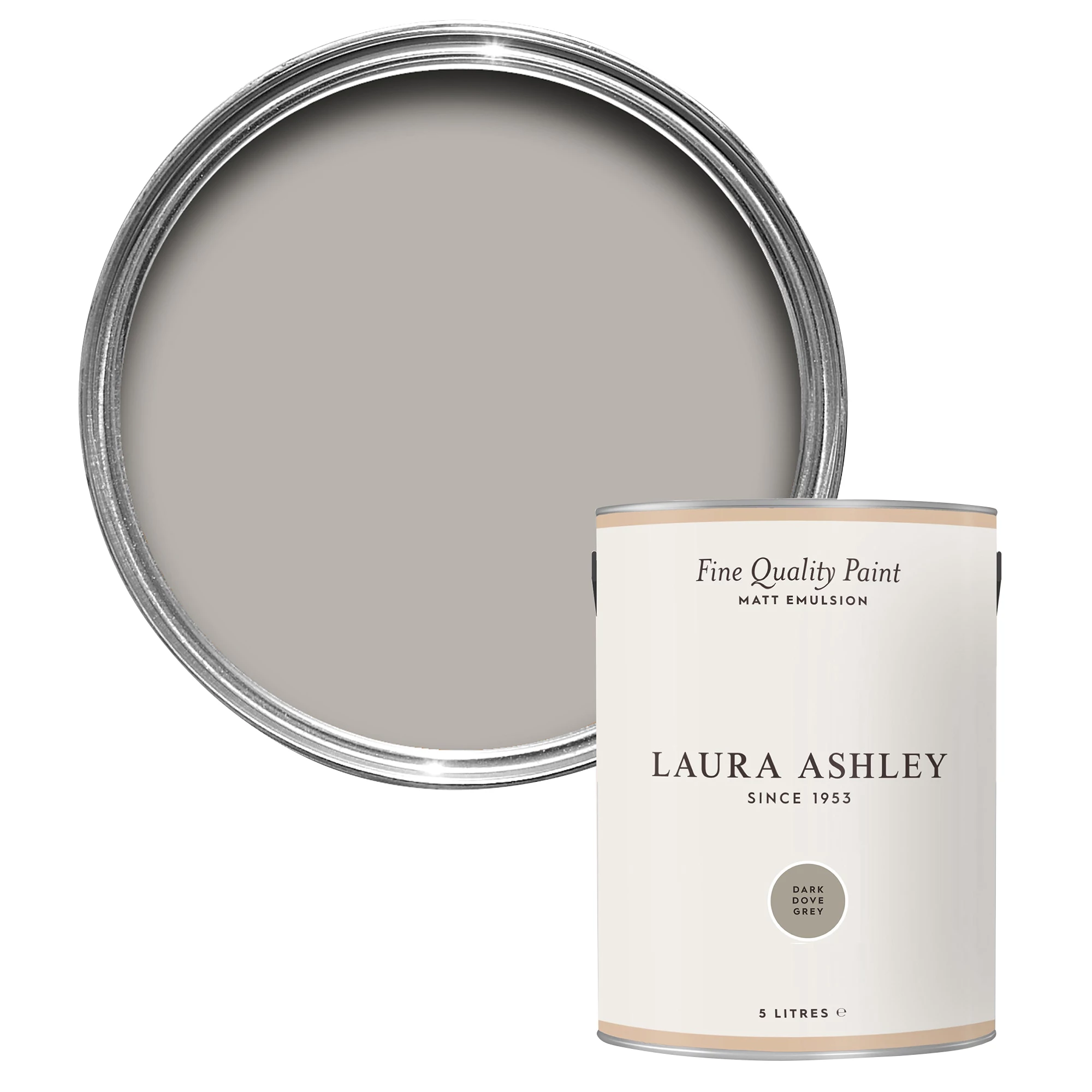 Laura Ashley Dark Dove Grey Matt Emulsion Paint, 5L 3 Laura Ashley Dark Dove Grey Matt Emulsion Paint, 5L