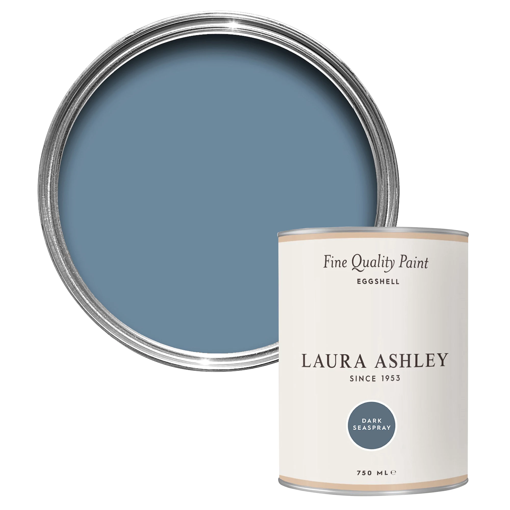 Laura Ashley Dark Seaspray Eggshell Emulsion Paint, 750ml 3 Laura Ashley Dark Seaspray Eggshell Emulsion Paint, 750ml