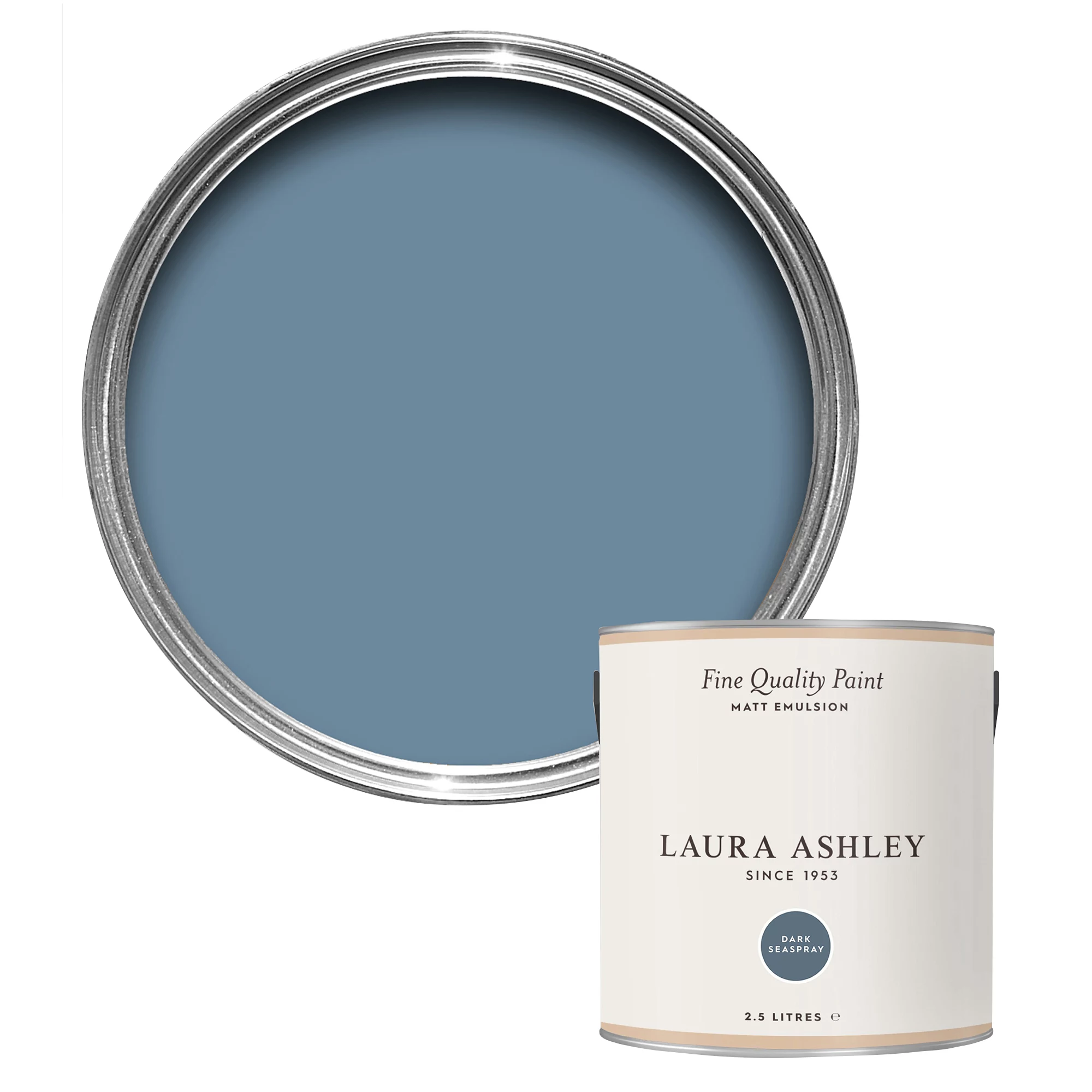 Laura Ashley Dark Seaspray Matt Emulsion Paint, 2.5L 3 Laura Ashley Dark Seaspray Matt Emulsion Paint, 2.5L