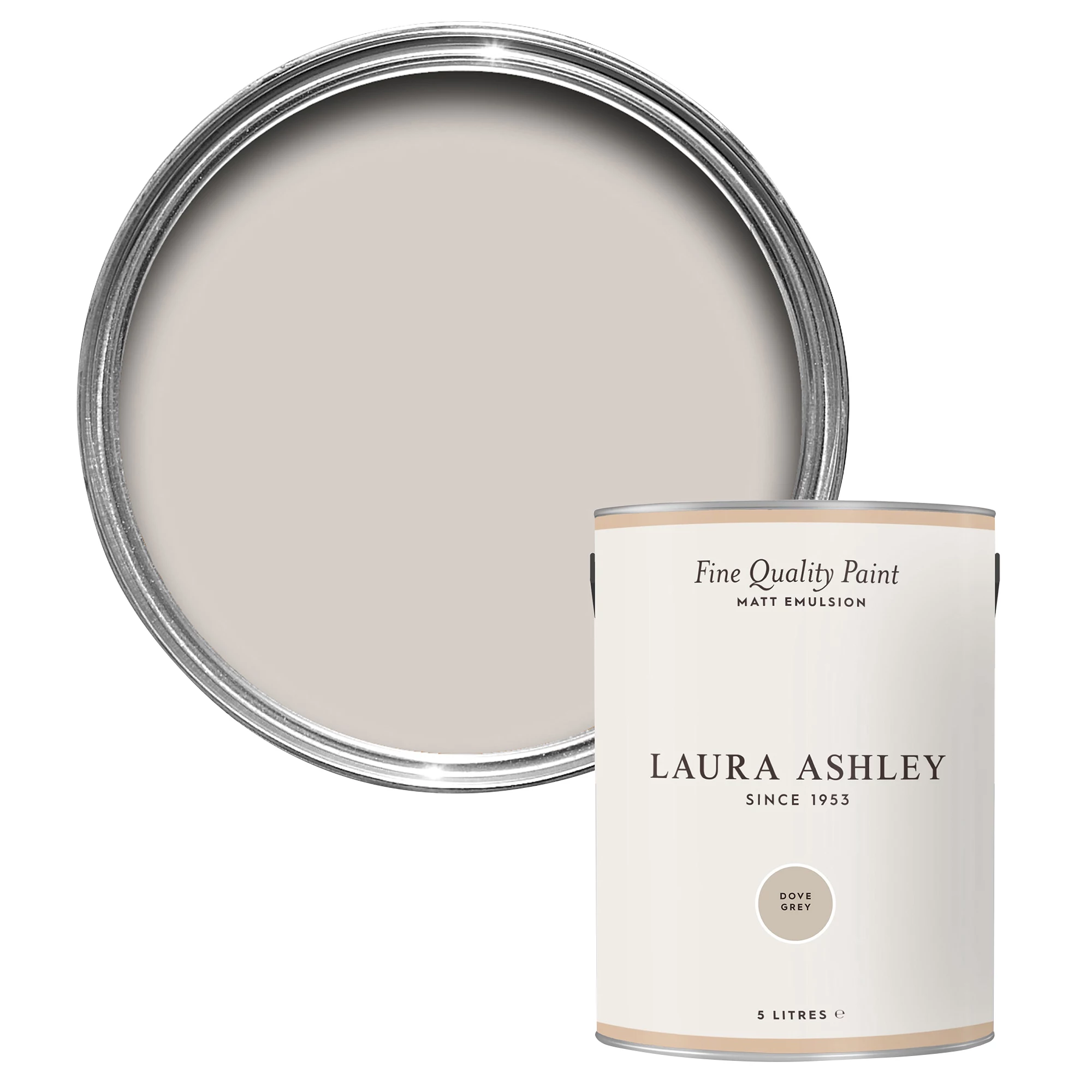 Laura Ashley Dove Grey Matt Emulsion Paint, 5L 3 Laura Ashley Dove Grey Matt Emulsion Paint, 5L