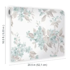 Laura Ashley Duck Egg Apple Blossom Smooth Wallpaper -Laura Ashley laura ashley duck egg apple blossom smooth wallpaper5011583467451 02t bq