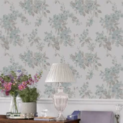 Laura Ashley Duck Egg Apple Blossom Smooth Wallpaper -Laura Ashley laura ashley duck egg apple blossom smooth wallpaper5011583467451 21i bq