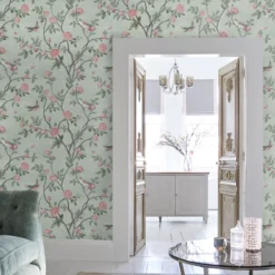 Laura Ashley Eglantine Eau De Nil Trail Smooth Wallpaper -Laura Ashley laura ashley eglantine eau de nil trail smooth wallpaper5011583467574 20i bq