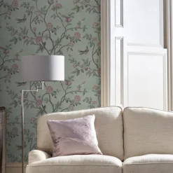 Laura Ashley Eglantine Eau De Nil Trail Smooth Wallpaper -Laura Ashley laura ashley eglantine eau de nil trail smooth wallpaper5011583467574 21i bq