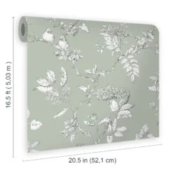 Laura Ashley Elderwood Sage Floral Smooth Wallpaper -Laura Ashley laura ashley elderwood sage floral smooth wallpaper5011583466881 02t bq