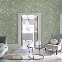 Laura Ashley Elderwood Sage Floral Smooth Wallpaper -Laura Ashley laura ashley elderwood sage floral smooth wallpaper5011583466881 20i bq