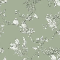 Laura Ashley Elderwood Sage Floral Smooth Wallpaper -Laura Ashley laura ashley elderwood sage floral smooth wallpaper5011583466881 37c bq