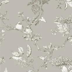 Laura Ashley Elderwood Steel Floral Smooth Wallpaper -Laura Ashley laura ashley elderwood steel floral smooth wallpaper5011583466850 37c bq
