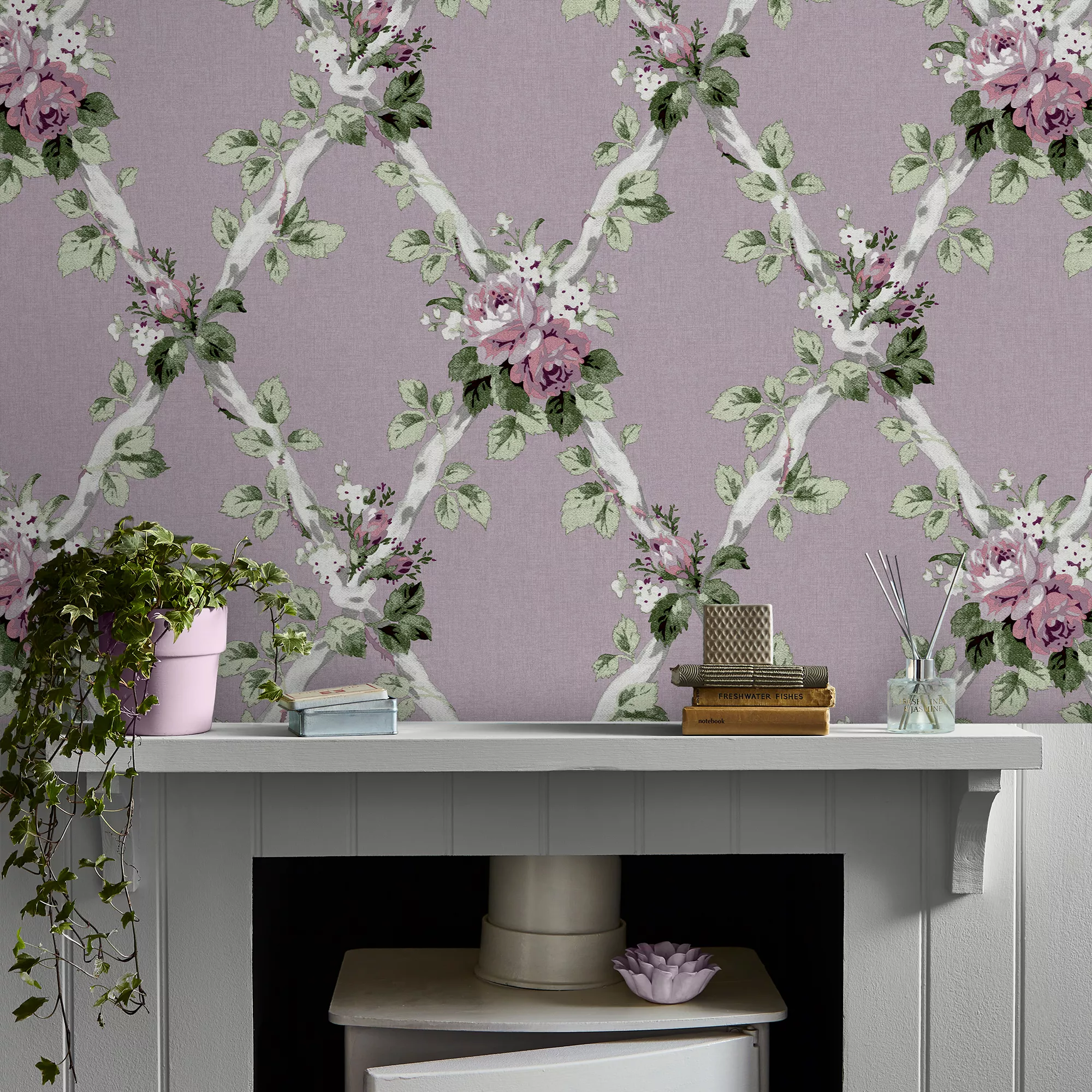 Laura Ashley Elwyn Grape Floral Smooth Wallpaper 7 Laura Ashley Elwyn Grape Floral Smooth Wallpaper - Image 5