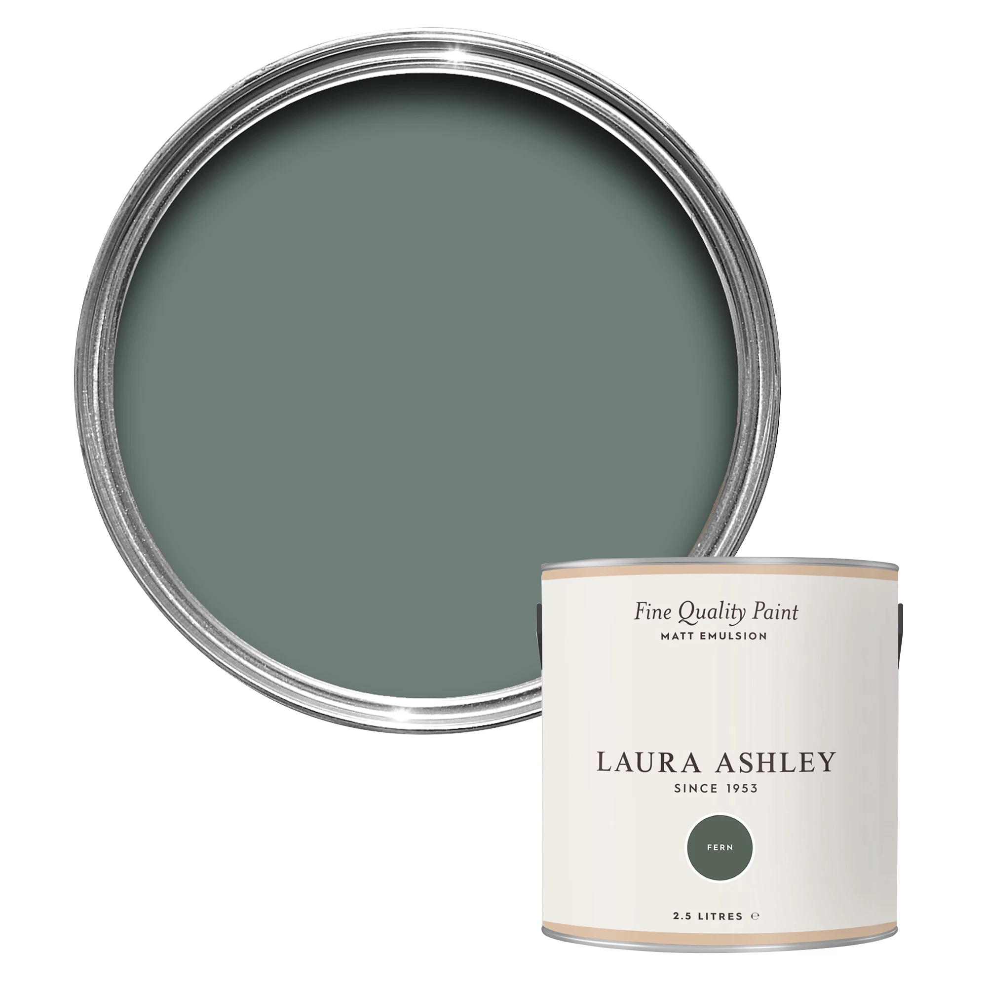 Laura Ashley Fern Matt Emulsion Paint, 2.5L 3 Laura Ashley Fern Matt Emulsion Paint, 2.5L