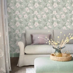 Laura Ashley Fleurir Smoke Green Floral Smooth Wallpaper 11 Laura Ashley Fleurir Smoke Green Floral Smooth Wallpaper -Laura Ashley laura ashley fleurir smoke green floral smooth wallpaper5011583487077 20i bq