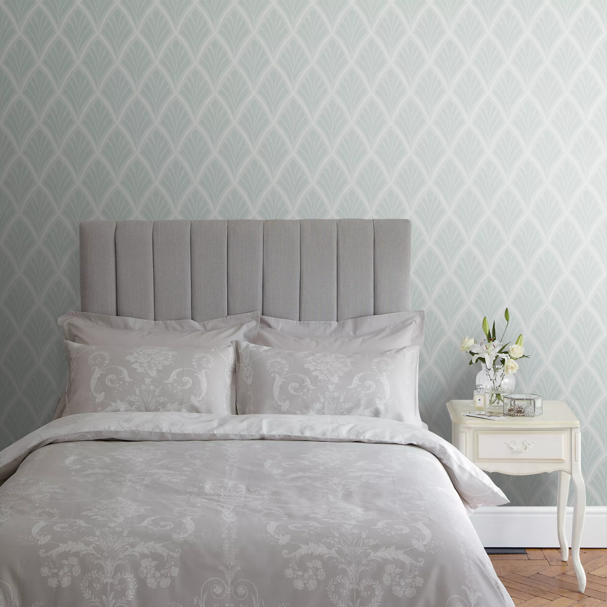 Laura Ashley Florin Duck Egg Geometric Smooth Wallpaper 7 Laura Ashley Florin Duck Egg Geometric Smooth Wallpaper - Image 5