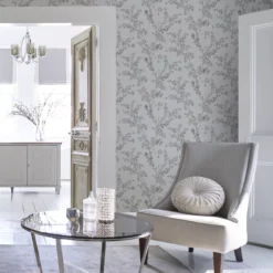 Laura Ashley Forstyhia Steel Floral Smooth Wallpaper -Laura Ashley laura ashley forstyhia steel floral smooth wallpaper5011583466911 21i bq