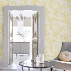 Laura Ashley Forstyhia Sunshine Floral Smooth Wallpaper -Laura Ashley laura ashley forstyhia sunshine floral smooth wallpaper5011583466942 20i bq