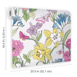 Laura Ashley Gilly Multicolour Floral Smooth Wallpaper -Laura Ashley laura ashley gilly multicolour floral smooth wallpaper5011583545876 02t bq