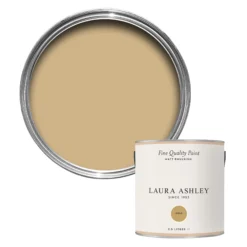 Laura Ashley Gold Matt Emulsion Paint, 2.5L