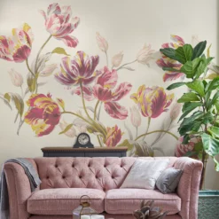 Laura Ashley -Laura Ashley laura ashley gosford cranberry floral matt mural5011583468830 01i bq