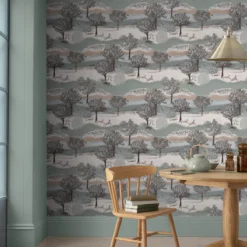 Laura Ashley Hartingdon Cream & Green Landscape Smooth Wallpaper -Laura Ashley laura ashley hartingdon cream green landscape smooth wallpaper5011583546231 20i bq