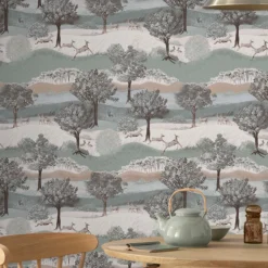 Laura Ashley Hartingdon Cream & Green Landscape Smooth Wallpaper -Laura Ashley laura ashley hartingdon cream green landscape smooth wallpaper5011583546231 21i bq
