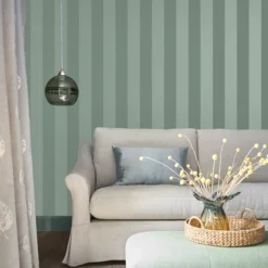 Laura Ashley Heritage Inspired Green Stripe Smooth Wallpaper -Laura Ashley laura ashley heritage inspired green stripe smooth wallpaper5011583524147 21i bq