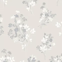 Laura Ashley Igerna Cream, Grey & White Floral Smooth Wallpaper -Laura Ashley laura ashley igerna cream grey white floral smooth wallpaper5011583546170 02c bq