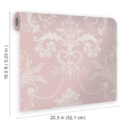 Laura Ashley Josette Amethyst Damask Smooth Wallpaper -Laura Ashley laura ashley josette amethyst damask smooth wallpaper5011583467871 02t bq