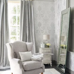 Laura Ashley Josette Damask Silver Effect Smooth Wallpaper 11 Laura Ashley Josette Damask Silver Effect Smooth Wallpaper -Laura Ashley laura ashley josette damask silver effect smooth wallpaper5011583467819 20i bq