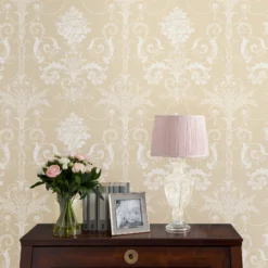 Laura Ashley Josette Linen Damask Smooth Wallpaper -Laura Ashley laura ashley josette linen damask smooth wallpaper5011583467963 20i bq
