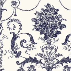 Laura Ashley Josette Midnight & Off White Damask Smooth Wallpaper -Laura Ashley laura ashley josette midnight off white damask smooth wallpaper5011583468052 37c bq