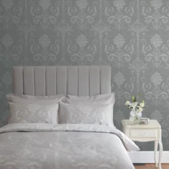 Laura Ashley Josette Steel Damask Smooth Wallpaper -Laura Ashley laura ashley josette steel damask smooth wallpaper5011583467932 21i bq